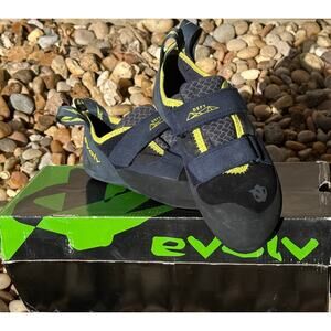 Evolv Defy Climbing Shoes Black Sulphur Size US 5 EUR 37
